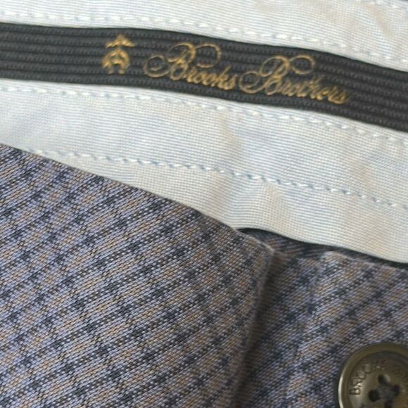 Brooks Brothers Mens Lightweight Advantage Chino Clark Blue Stretch Pants W36/L3 - Picture 7 of 10